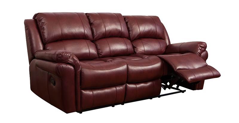 Factory Wholesale Home Furniture Genuine Leather 1+2+3 Recliner Sofa