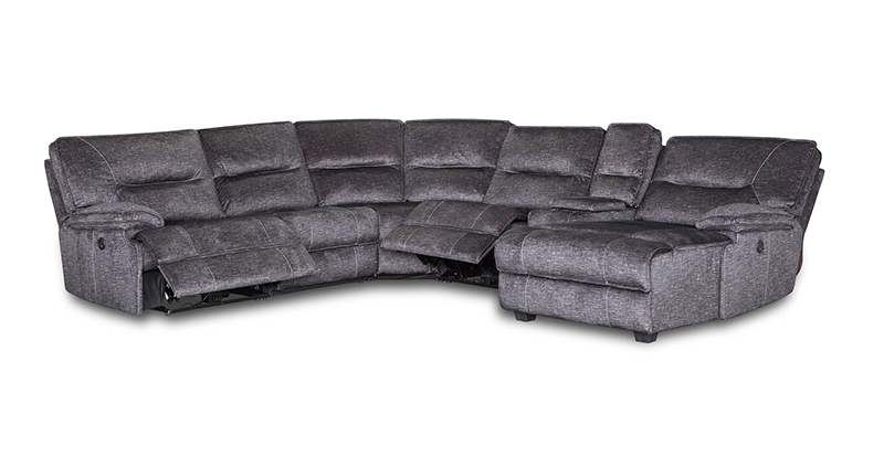 Modern Living Room Fabric Recliner Sectional Sofa With Chaise