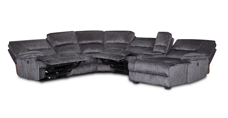 Modern Living Room Fabric Recliner Sectional Sofa With Chaise