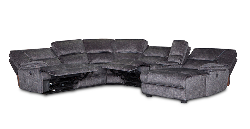 Modern Living Room Fabric Recliner Sectional Sofa With Chaise