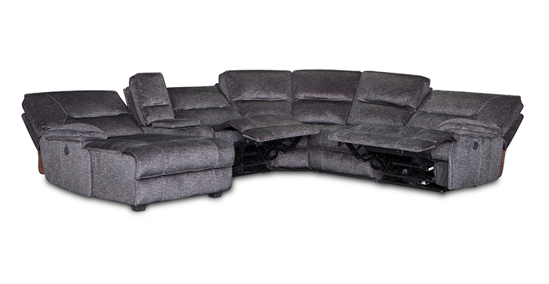 Modern Living Room Fabric Recliner Sectional Sofa With Chaise