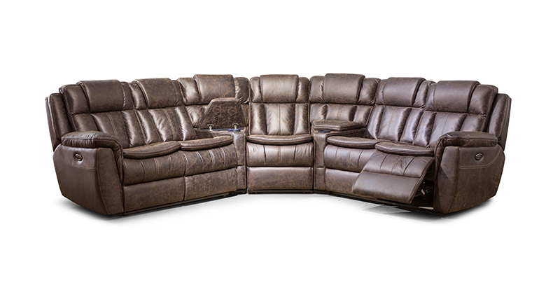 Wholesale Modern Living Room Furniture Leather Recliner Sectional Sofa