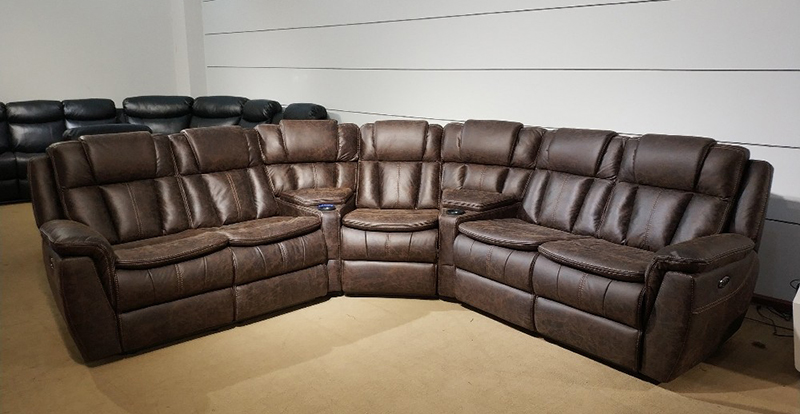 Wholesale Modern Living Room Furniture Leather Recliner Sectional Sofa