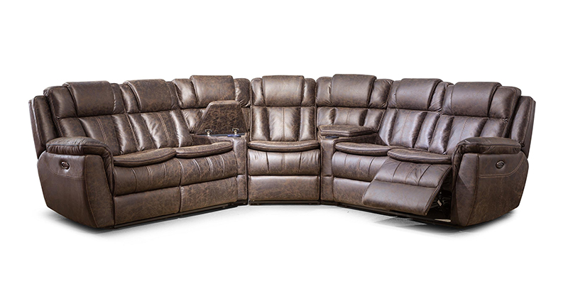 Wholesale Modern Living Room Furniture Leather Recliner Sectional Sofa