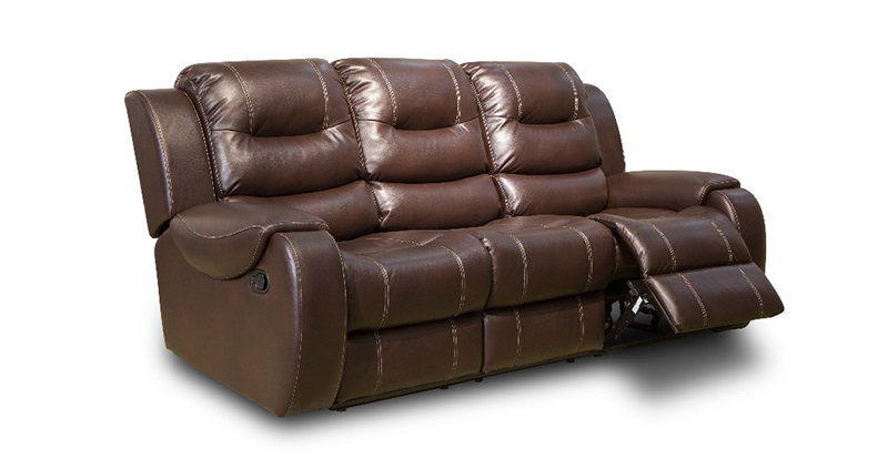 New Style Brown Living Room Leather 1+2+3 Seater Recliner Sofa