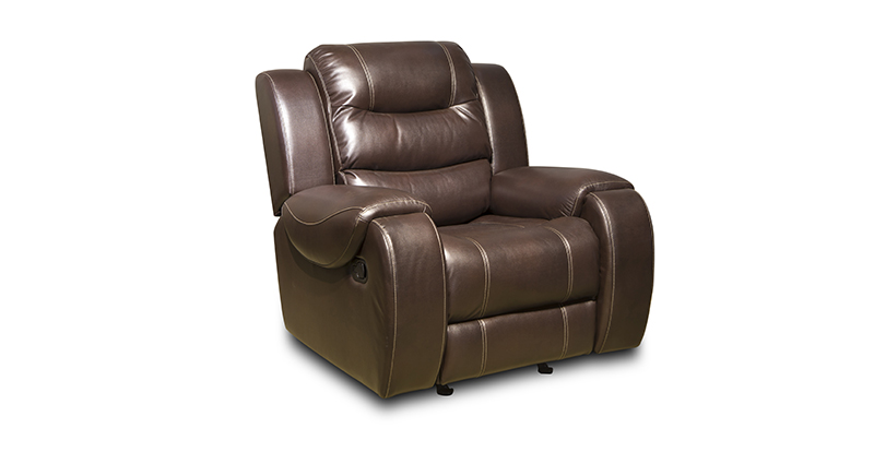 New Style Brown Living Room Leather 1+2+3 Seater Recliner Sofa