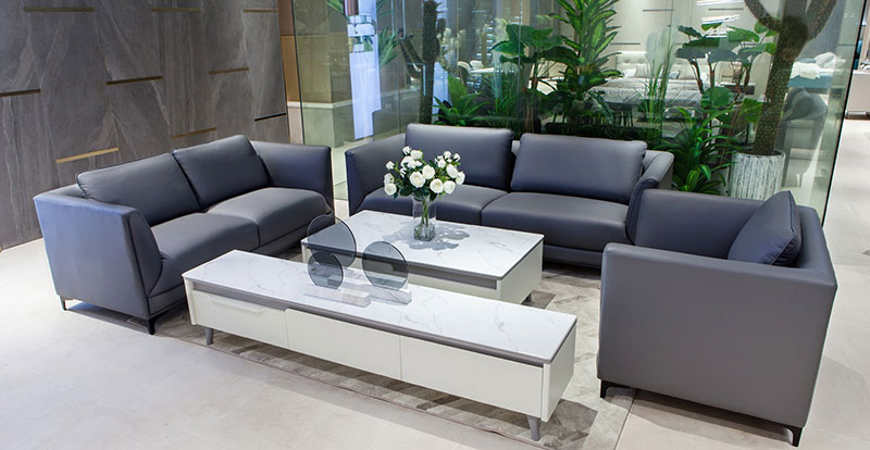 Modern And Fashionable Living Room Leather Sofa Combination 107953