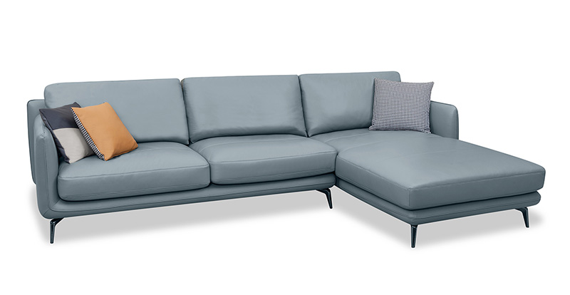 Modern And Simple Living Room Italian Leather Down Sofa Combination 620008