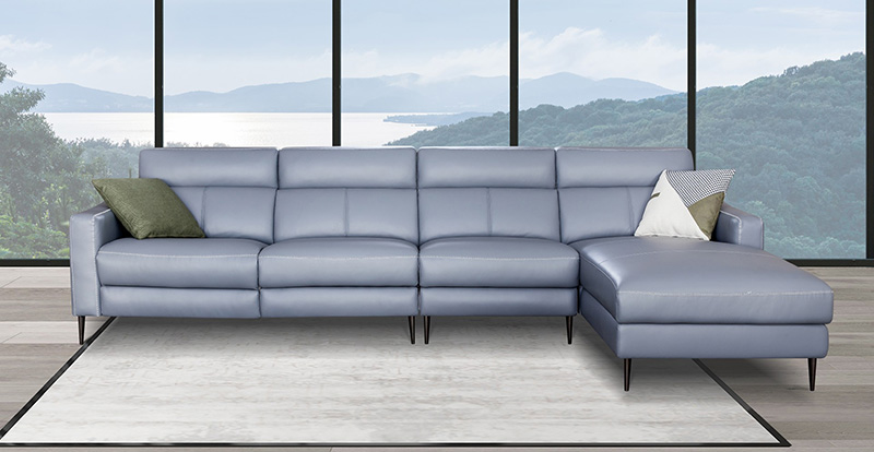 Modern Minimalist Living Room Functional Leather Sofa Combination 620030