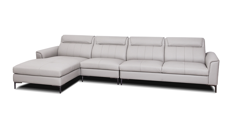 Modern Minimalist Living Room Italian Leather Sofa Combination 620071