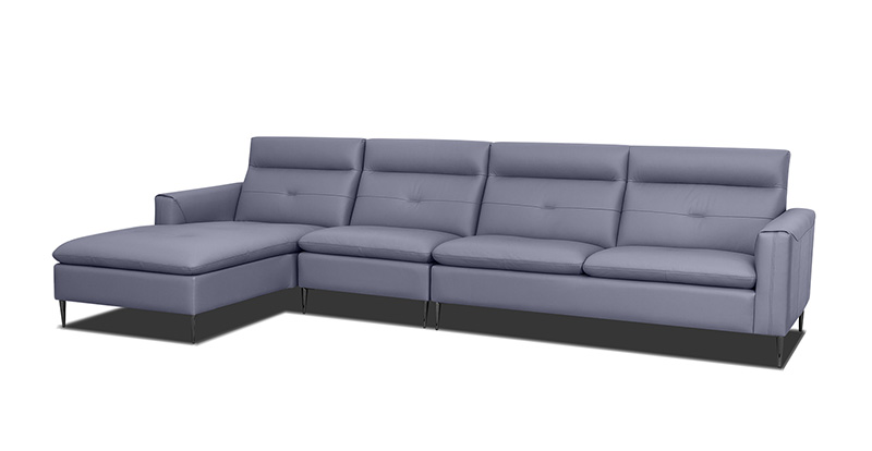 Modern Minimalist Living Room Italian Leather Sofa Combination 620077