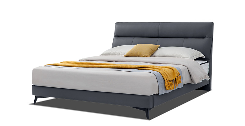 Italian Style Modern Bedroom Leather Double Bed A21019