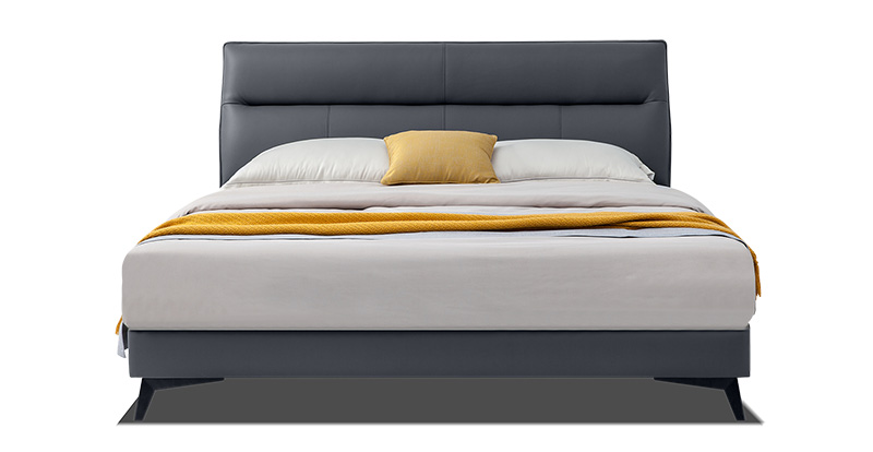 Italian Style Modern Bedroom Leather Double Bed A21019